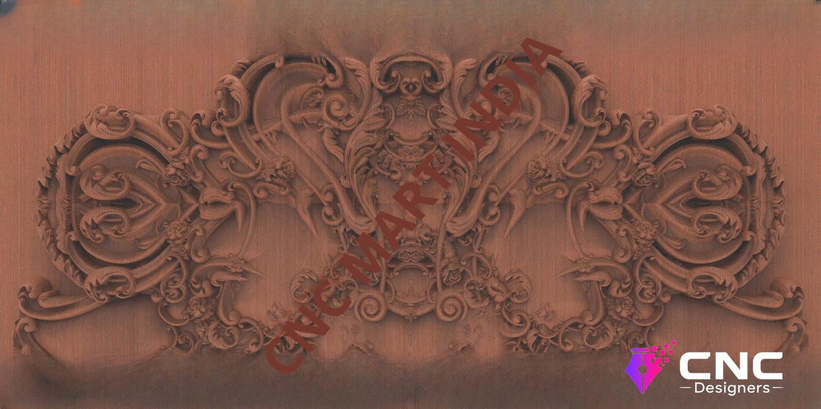 Beds & Sofa - BS-65 Elegant Victorian Floral Scrollwork Relief Carving